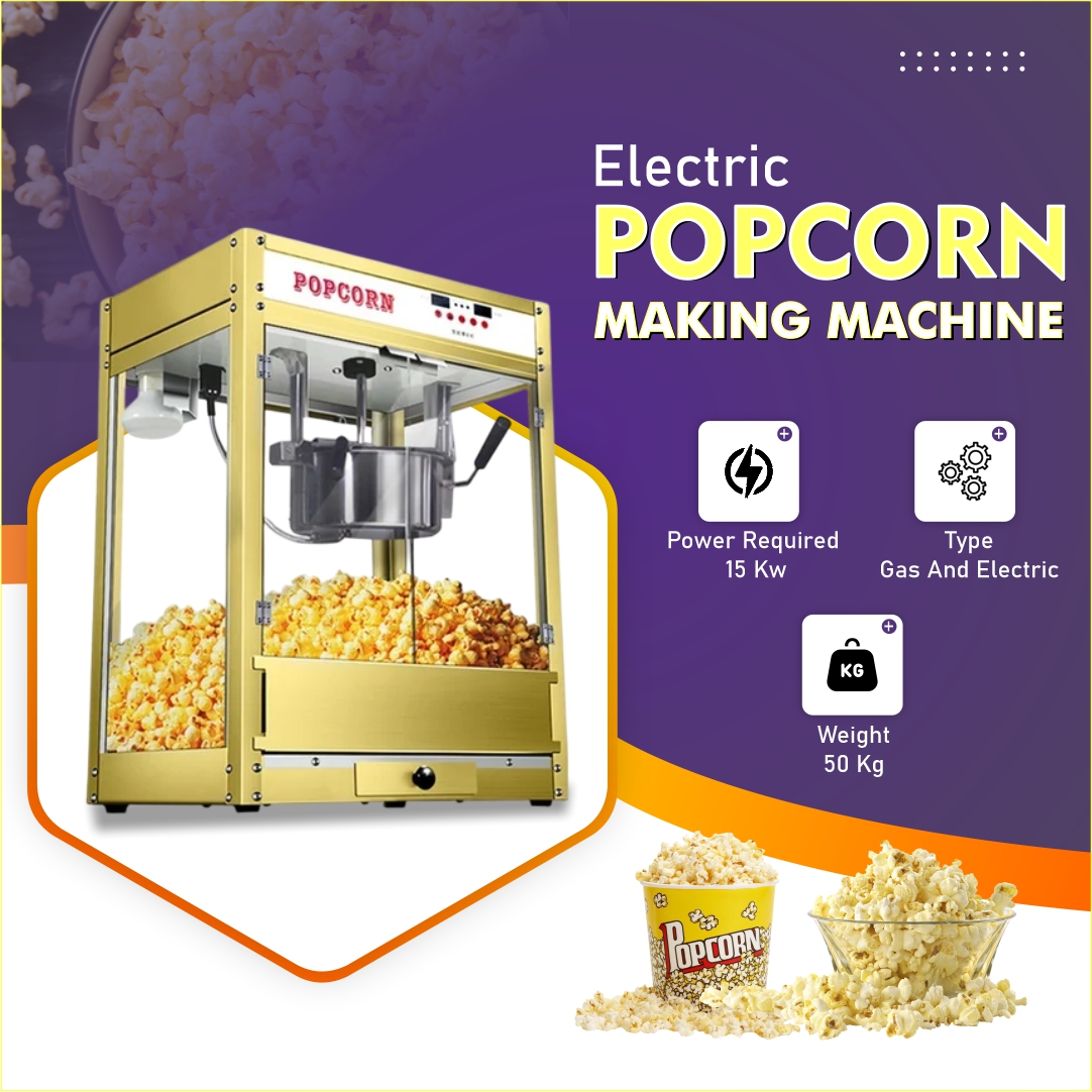 Automatic Popcorn Making Machine Manufacturers | Buy Energy Efficient Commercial Popcorn Machines | Kesya International